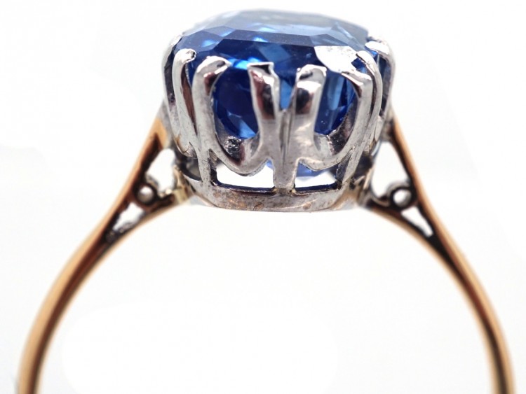 18ct Gold & Platinum, Ceylon Sapphire Ring