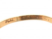 Edwardian 18ct Gold,Platinum & Diamond Carved Half Hoop Ring