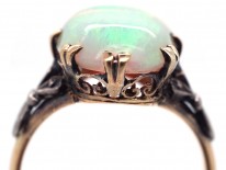Art Deco 18ct Gold Large Opal Ring