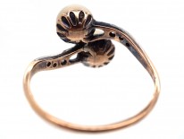 Art Nouveau Platinum & 18ct Gold, Natural Split Pearls & Diamond Ring