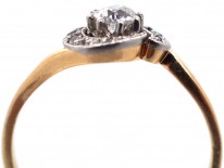 Edwardian Diamond Solitaire Twist Ring