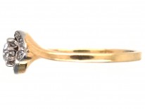 Edwardian Diamond Solitaire Twist Ring