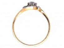 Edwardian Diamond Solitaire Twist Ring