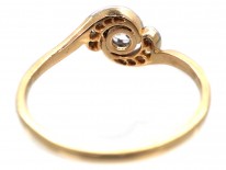 Edwardian Diamond Solitaire Twist Ring