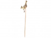 Edwardian Cockerel Diamond Set Tie Pin