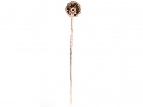 Victorian Diamond & Pearl Tie Pin