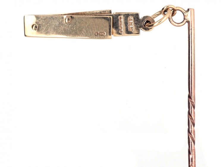 Victorian 9ct Gold Masonic Folding Tie Pin