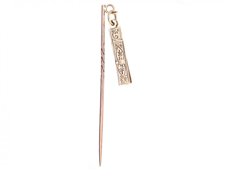 Victorian 9ct Gold Masonic Folding Tie Pin