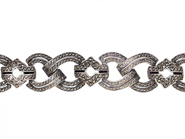 Art Deco Silver & Marcasite Bracelet