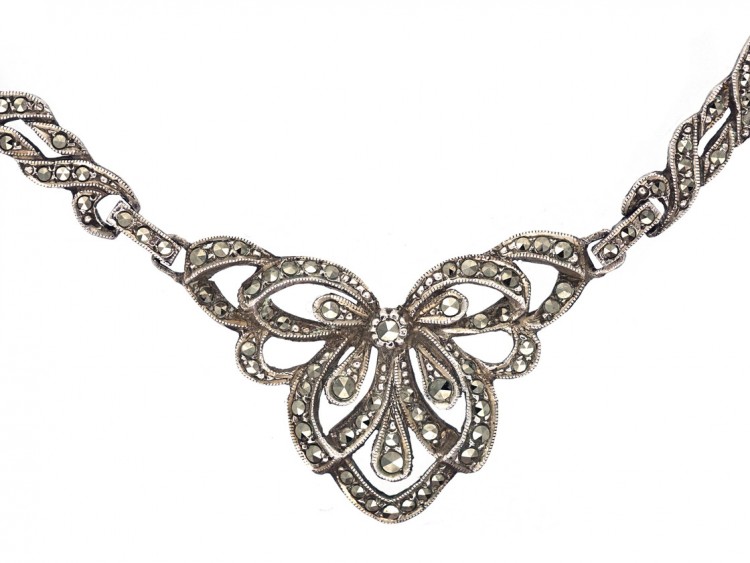 Art Deco Silver & Marcasite Necklace