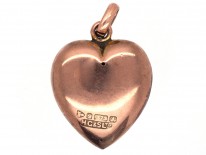Edwardian 9ct Gold Heart Pendant