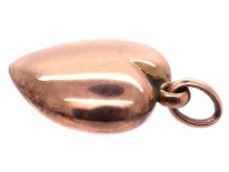 Edwardian 9ct Gold Heart Pendant