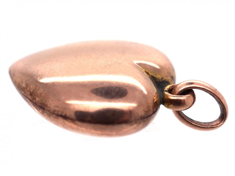 Edwardian 9ct Gold Heart Pendant