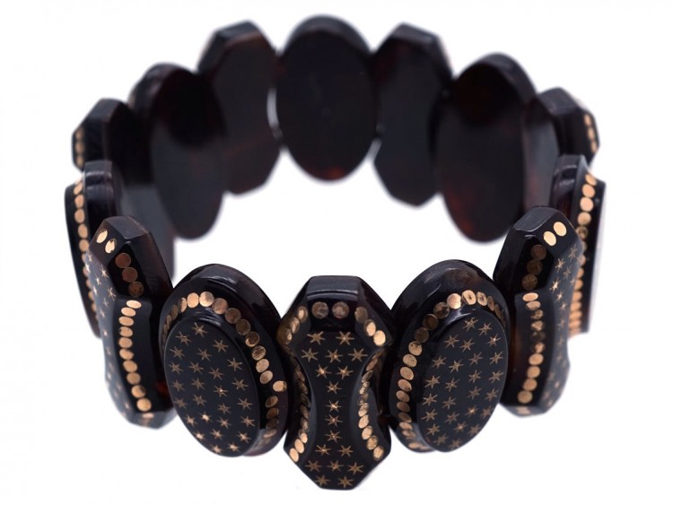 Victorian Tortoiseshell Piqué Bracelet