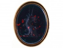 Victorian Gold & Bloodstone Seal with Griffin Intaglio