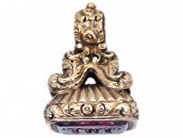 Georgian Seal With Amethyst Base Engraved with Initials A M A