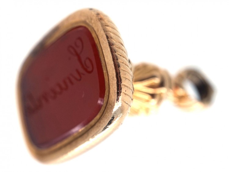 Georgian 18ct Gold & Carnelian Seal Engraved with Sincerite
