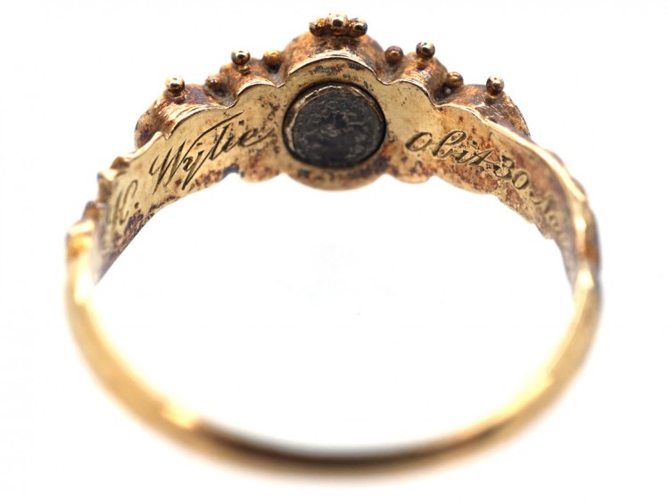 15ct Gold Forget Me Not Ruby, Sardonyx & Natural Split Pearl Ring