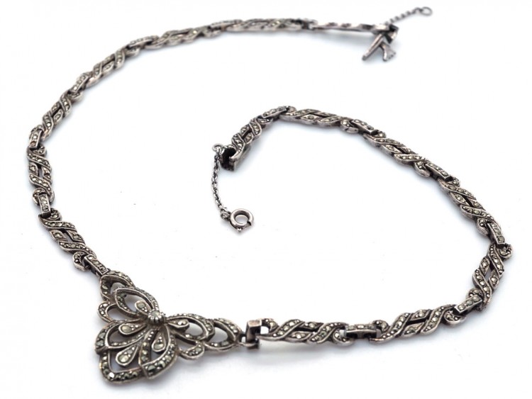Art Deco Silver & Marcasite Necklace
