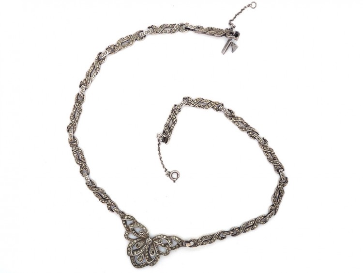 Art Deco Silver & Marcasite Necklace