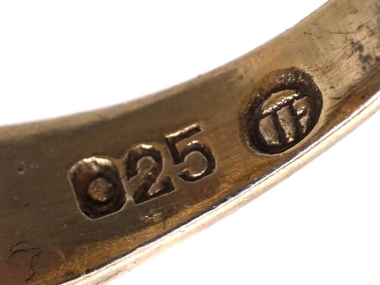 Theodor Fahrner Silver Gilt & Citrine Ring