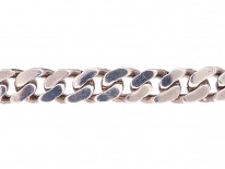 Silver Flat Curb Link Bracelet