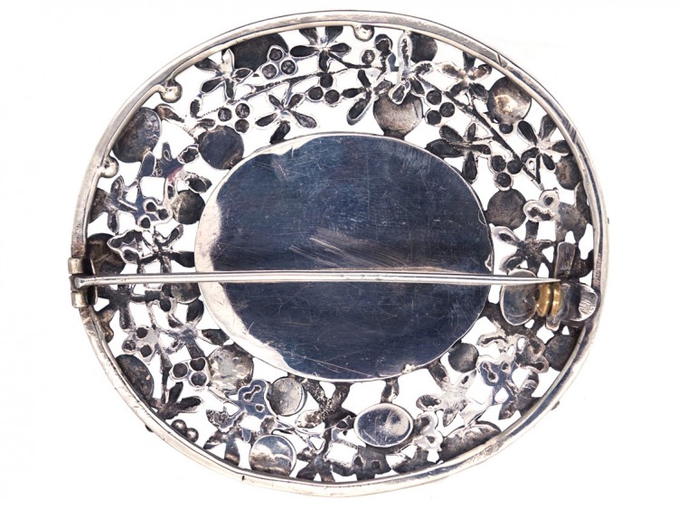 Arts & Crafts Silver, Opal & Abelone Brooch attributed to Rhoda Wager