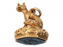 Victorian 18ct Gold Seal of a Fox