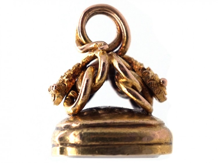 Regency 15ct Gold Three Entwined Snakes Seal