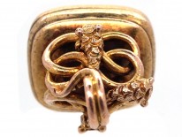 Regency 15ct Gold Three Entwined Snakes Seal