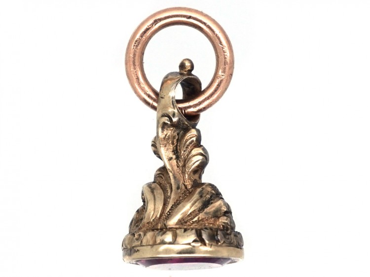 Tiny Victorian Gold Seal With Amethyst Base
