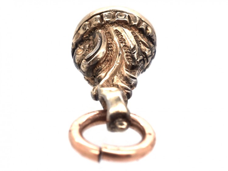 Tiny Victorian Gold Seal With Amethyst Base