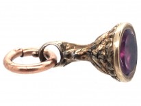 Tiny Victorian Gold Seal With Amethyst Base