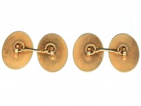 Edwardian 18ct Gold & Enamel Horse's Head Cufflinks