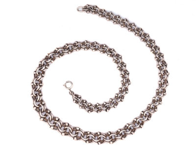 Silver Woven Link Collar