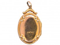 Edwardian Oval 9ct Back & Front Locket with Paste & Pearl Detail
