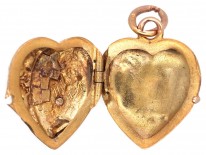 Edwardian 15ct Two Colour Gold Heart Locket