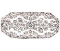 Art Deco Platinum & Diamond Brooch