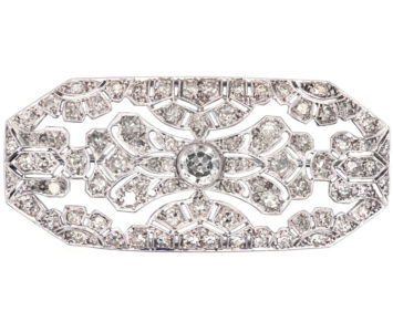 Art Deco Platinum & Diamond Brooch