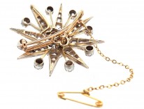 Victorian Diamond Set Star Brooch / Pendant