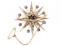 Victorian Diamond Set Star Brooch / Pendant