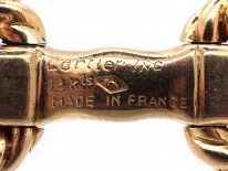 Cartier 18ct Gold & Sapphire Stirrup Cufflinks