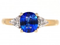 18ct Gold, Sapphire & Diamond Three Stone Ring