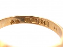 Edwardian 18ct Gold Three Stone Sapphire & Diamond Ring