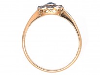 Edwardian 18ct Gold, Sapphire & Diamond Daisy Ring