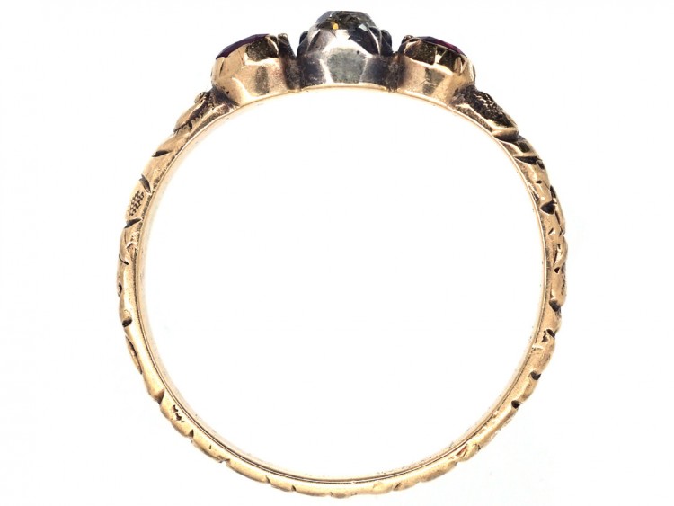 Georgian 18ct Gold Ruby & Diamond Ring