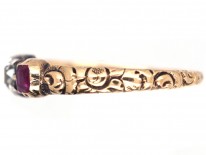 Georgian 18ct Gold Ruby & Diamond Ring