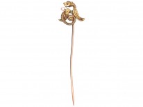 Edwardian 10ct Gold Tie Pin of a Griffin