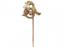 Edwardian 10ct Gold Tie Pin of a Griffin