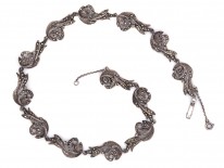 Silver & Marcasite Art Deco Swirl Design Collar